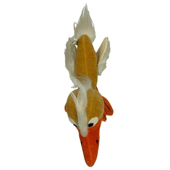 Kamar Beep Beep Roadrunner Bird Plush Gold Wired Legs Vintage 1969 Japan - Picture 3 of 10